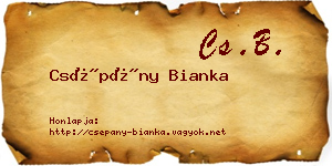Csépány Bianka névjegykártya